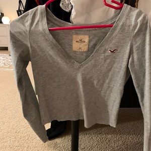 Crop long sleeve top